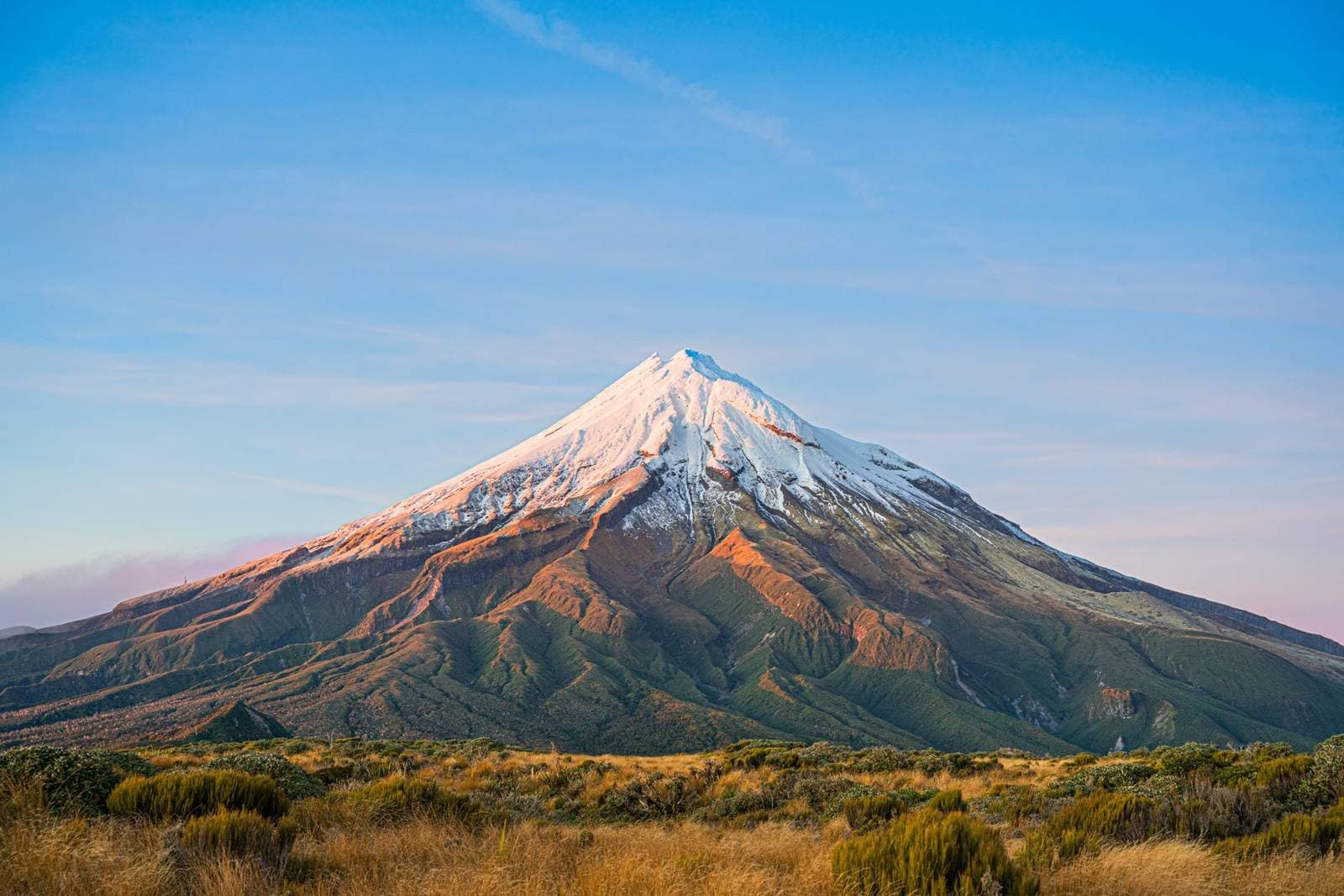 Mount Taranaki maunga New Plymouth New Zealand, the region where Taranaki businesses are measured in the NZ AI-Findability Index